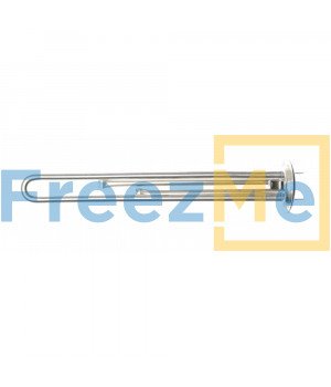 ТЭН RF64, 1,3 кВт, L 295мм, нерж, O64, клеммы под разъем, 220В, 2 трубки термостата (210мм) и термозащиты (160мм), М4 под анод, для плоского водонагревателя