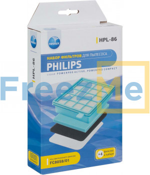Фильтр HEPA пылесоса Philips комплект 4шт вз.FC8058/01